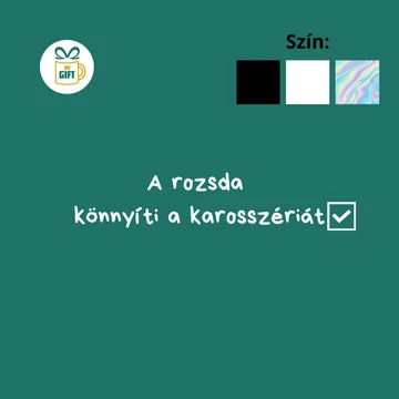 A rozsda könnyíti a karosszériát - egyedi mintás autómatrica