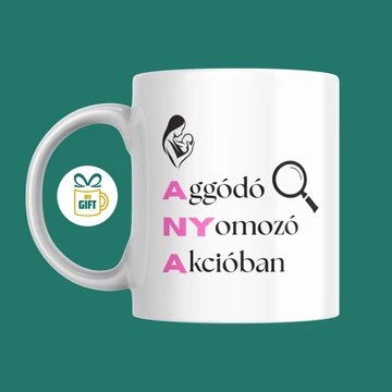 Aggódó Nyomozó Akcióban - 330 ml mintás bögre