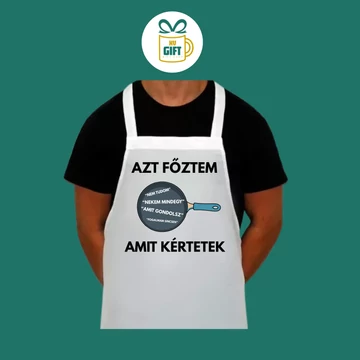 Azt főztem amit kértetek - egyedi mintás nagy konyhai kötény