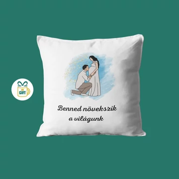 Benned növekszik a világunk - 40x40 mintás párna béléssel kisfiú