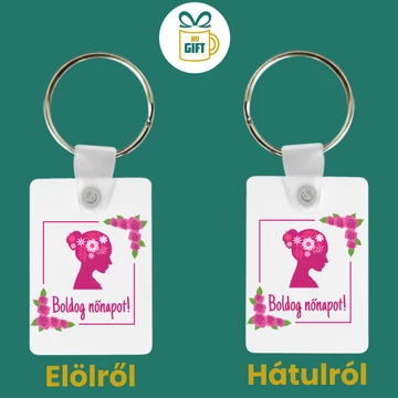 Boldog nőnapot  - mintás kulcstartó