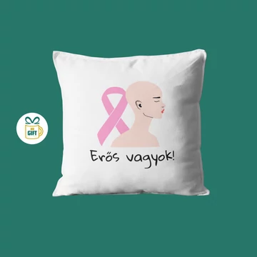 Erős vagyok - 40x40 mintás párna béléssel