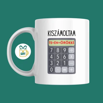 Kiszámoltam:  Te plusz én örökké - 330 ml mintás bögre
