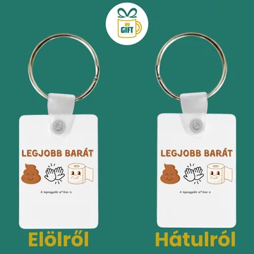 Legjobb barát a legnagyobb sz*rban is - mintás kulcstartó