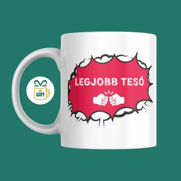 Legjobb tesó - 330 ml mintás bögre