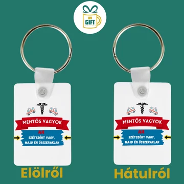 Mentős vagyok -  mintás kulcstartó