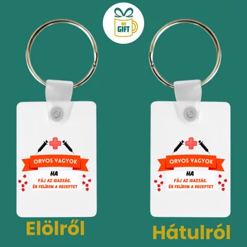 Orvos vagyok -  mintás kulcstartó