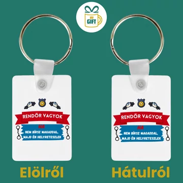 Rendőr vagyok -  mintás kulcstartó