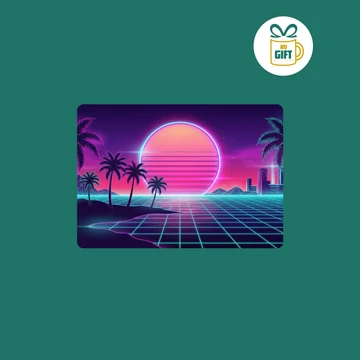 Retrowave stílusú - egyedi mintás egérpad