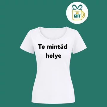 Személyre szabható - egyedi mintás poliészter női póló