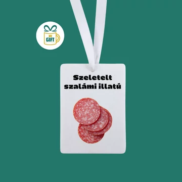 Szeletelt szalámi illatú - mintás autóillatosító