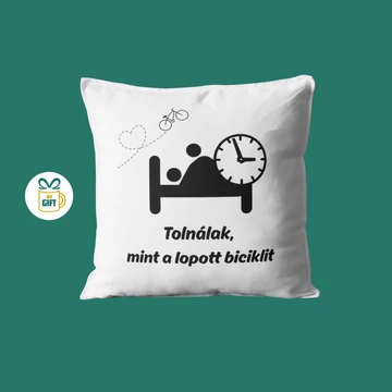 Tolnálak mint a lopott biciklit - 40x40 mintás párna béléssel