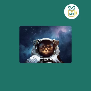 Űrhajós macska - egyedi mintás egérpad