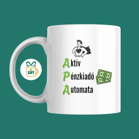 Aktív Pénzkiadó Automata - 330 ml mintás bögre