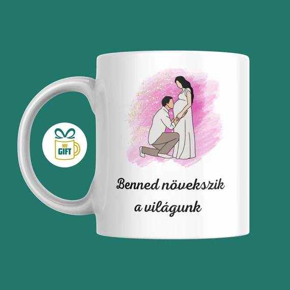 Benned növekszik a világunk - 330 ml mintás bögre kislány