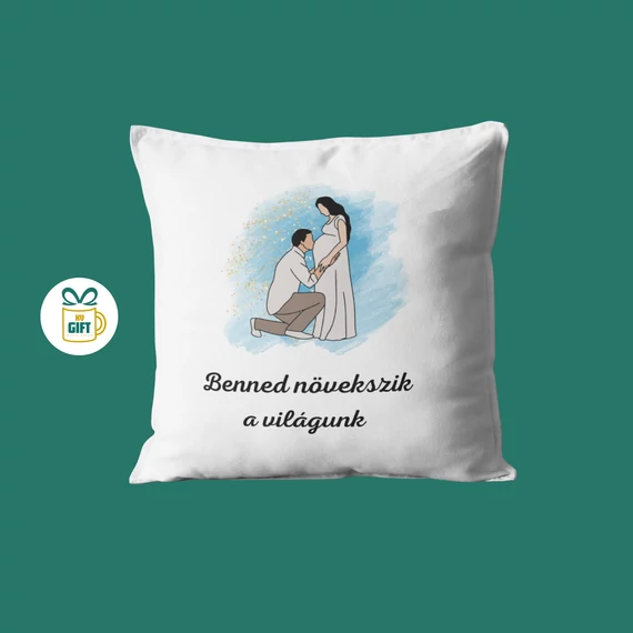 Benned növekszik a világunk - 40x40 mintás párna béléssel kisfiú