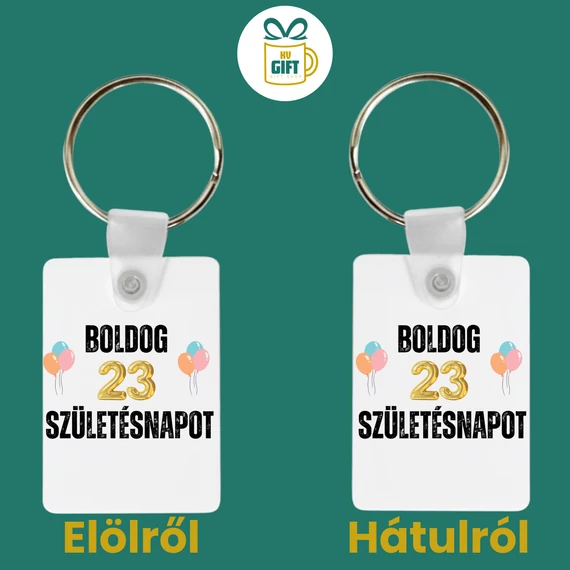 Boldog (szám). születésnapot - egyedi mintás kulcstartó