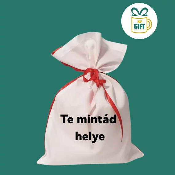 Személyre szabható - egyedi mintás mikulás zsák
