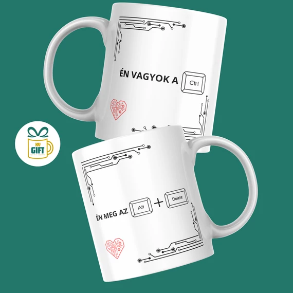 Én vagyok a control - én meg az alt + delete - 330 ml páros mintás bögre