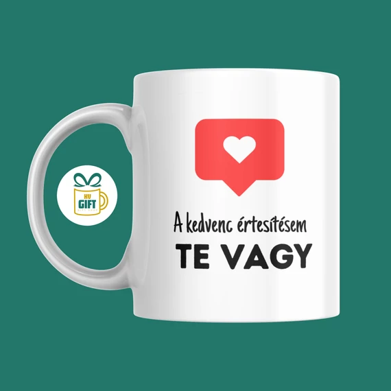 A kedvenc értesítésem te vagy - 330 ml mintás bögre