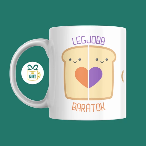 Legjobb barátok - 330 ml mintás bögre