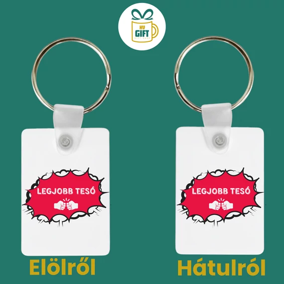 Legjobb tesó -  mintás kulcstartó