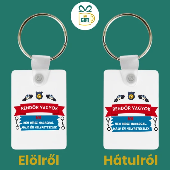 Rendőr vagyok -  mintás kulcstartó