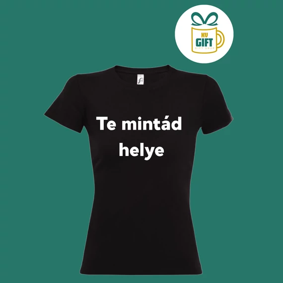 Személyre szabható - egyedi mintás pamut női póló