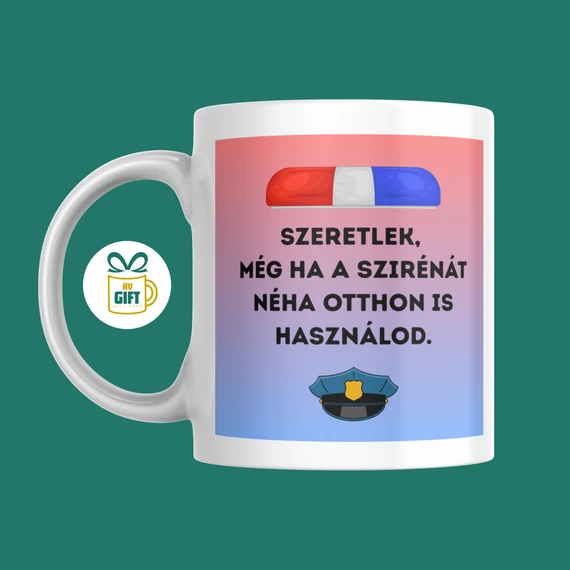 Szeretlek, még ha a szirénát néha otthon is használod - 330 ml mintás bögre